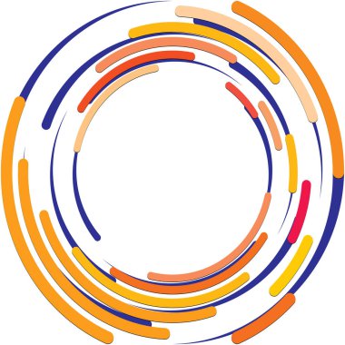 Soyut sarmal, girdap, dönme vektörü örtüşüyor. Volute, helix, koklear vertigo dairesel, geometrik çizim. Soyut çember