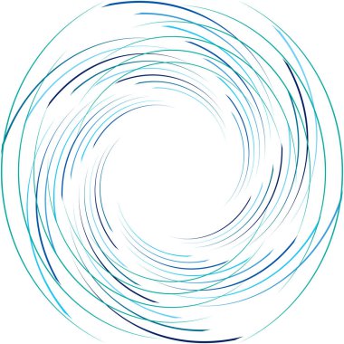 Soyut sarmal, girdap, dönme vektörü örtüşüyor. Volute, helix, koklear vertigo dairesel, geometrik çizim. Soyut çember