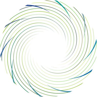 Soyut sarmal, girdap, dönme vektörü örtüşüyor. Volute, helix, koklear vertigo dairesel, geometrik çizim. Soyut çember