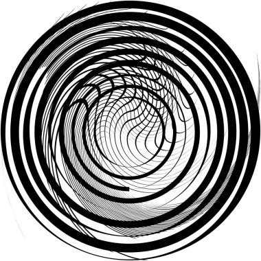 Soyut sarmal, girdap, dönme vektörü örtüşüyor. Volute, helix, koklear vertigo dairesel, geometrik çizim. Soyut çember