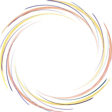 Soyut sarmal, girdap, dönme vektörü örtüşüyor. Volute, helix, koklear vertigo dairesel, geometrik çizim. Soyut çember