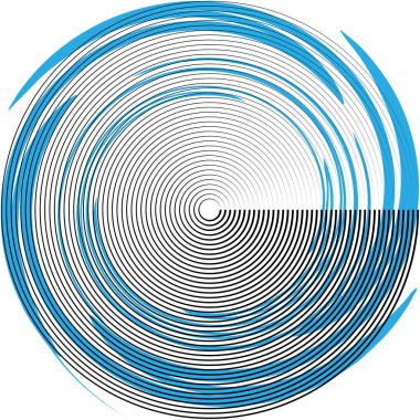 Soyut sarmal, girdap, dönme vektörü örtüşüyor. Volute, helix, koklear vertigo dairesel, geometrik çizim. Soyut çember