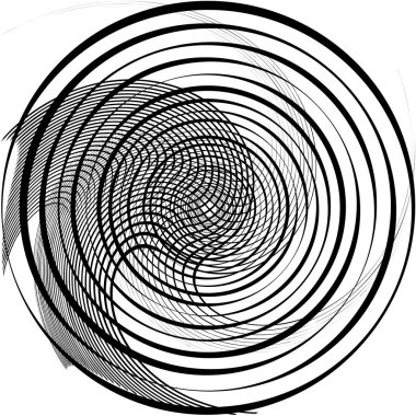 Soyut sarmal, girdap, dönme vektörü örtüşüyor. Volute, helix, koklear vertigo dairesel, geometrik çizim. Soyut çember