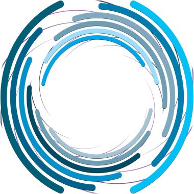 Soyut sarmal, girdap, dönme vektörü örtüşüyor. Volute, helix, koklear vertigo dairesel, geometrik çizim. Soyut çember