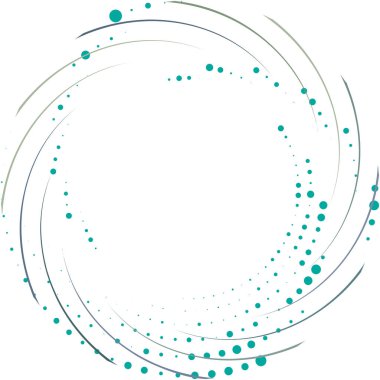 Soyut sarmal, girdap, dönme vektörü örtüşüyor. Volute, helix, koklear vertigo dairesel, geometrik çizim. Soyut çember