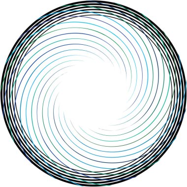 Soyut sarmal, girdap, dönme vektörü örtüşüyor. Volute, helix, koklear vertigo dairesel, geometrik çizim. Soyut çember