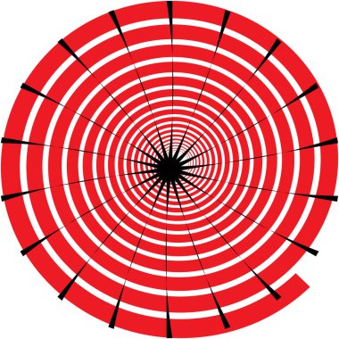 Soyut sarmal, girdap, dönme vektörü örtüşüyor. Volute, helix, koklear vertigo dairesel, geometrik çizim. Soyut çember