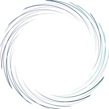 Soyut sarmal, girdap, dönme vektörü örtüşüyor. Volute, helix, koklear vertigo dairesel, geometrik çizim. Soyut çember