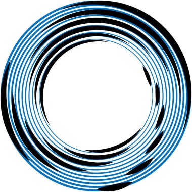Soyut sarmal, girdap, dönme vektörü örtüşüyor. Volute, helix, koklear vertigo dairesel, geometrik çizim. Soyut çember