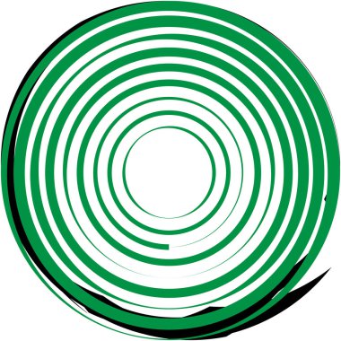 Soyut sarmal, girdap, dönme vektörü örtüşüyor. Volute, helix, koklear vertigo dairesel, geometrik çizim. Soyut çember