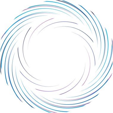 Soyut sarmal, girdap, dönme vektörü örtüşüyor. Volute, helix, koklear vertigo dairesel, geometrik çizim. Soyut çember