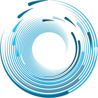 Soyut sarmal, girdap, dönme vektörü örtüşüyor. Volute, helix, koklear vertigo dairesel, geometrik çizim. Soyut çember