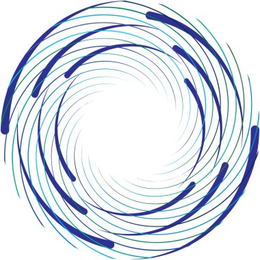 Soyut sarmal, girdap, dönme vektörü örtüşüyor. Volute, helix, koklear vertigo dairesel, geometrik çizim. Soyut çember