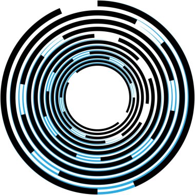 Soyut sarmal, girdap, dönme vektörü örtüşüyor. Volute, helix, koklear vertigo dairesel, geometrik çizim. Soyut çember