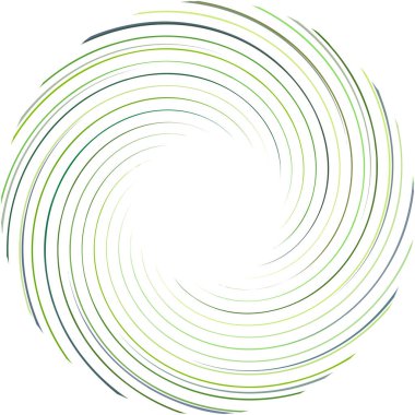 Soyut sarmal, girdap, dönme vektörü örtüşüyor. Volute, helix, koklear vertigo dairesel, geometrik çizim. Soyut çember