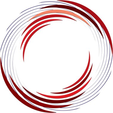 Soyut sarmal, girdap, dönme vektörü örtüşüyor. Volute, helix, koklear vertigo dairesel, geometrik çizim. Soyut çember
