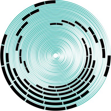 Soyut sarmal, girdap, dönme vektörü örtüşüyor. Volute, helix, koklear vertigo dairesel, geometrik çizim. Soyut çember