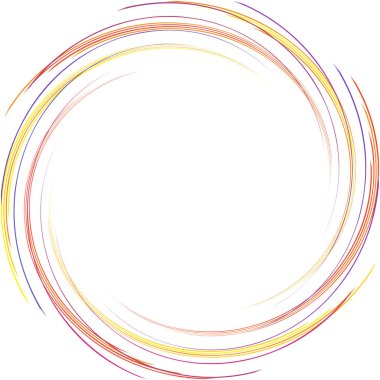 Soyut sarmal, girdap, dönme vektörü örtüşüyor. Volute, helix, koklear vertigo dairesel, geometrik çizim. Soyut çember