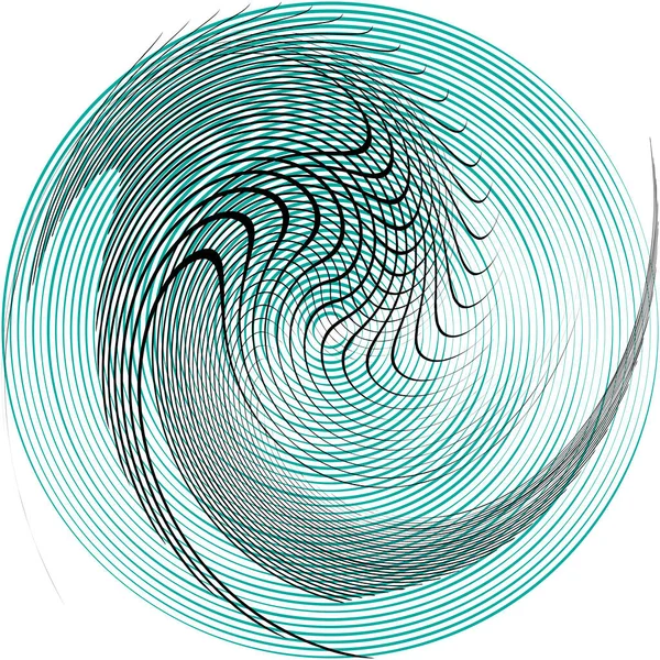 Overlaying Abstract Spiral Swirl Twirl Vector Volute Helix Cochlear Vertigo — Stock Vector