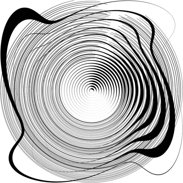 Espiral Abstracta Superpuesta Remolino Vector Giro Voluta Hélice Vértigo Coclear — Vector de stock