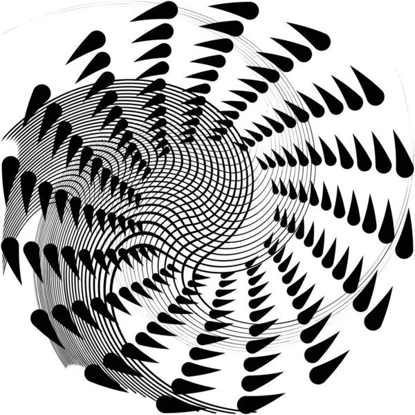 Abstracte Spiraal Draaikolk Wervelvector Voluut Helix Cochleaire Vertigo Cirkelvormig Geometrische — Stockvector