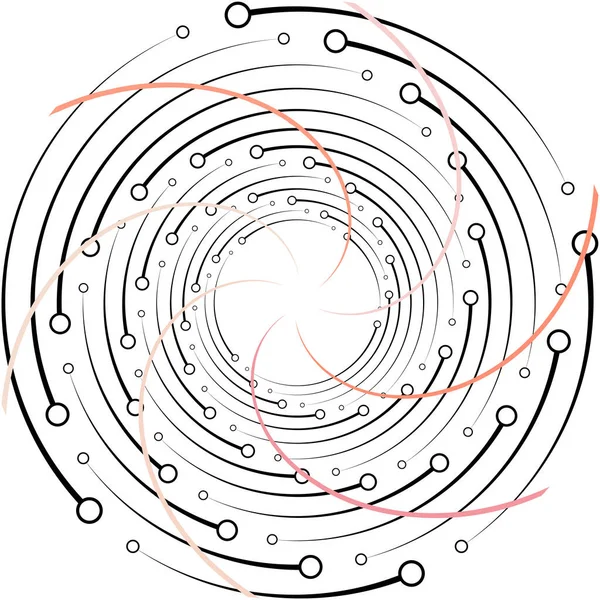 Espiral Abstracta Superpuesta Remolino Vector Giro Voluta Hélice Vértigo Coclear — Archivo Imágenes Vectoriales