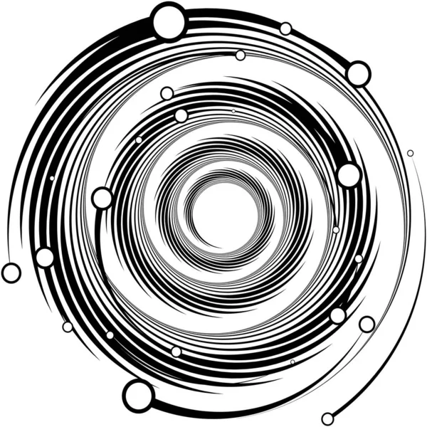 Överlagring Abstrakt Spiral Virvel Virvel Vektor Volute Helix Cochlear Vertigo — Stock vektor