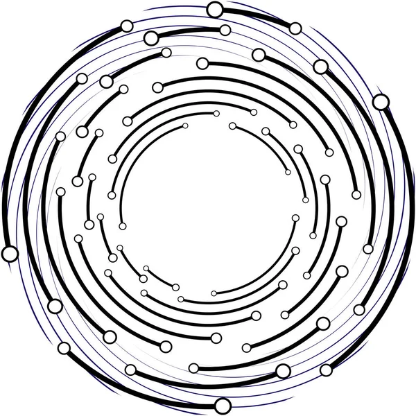 Soyut Sarmal Girdap Dönme Vektörü Örtüşüyor Volute Helix Koklear Vertigo — Stok Vektör