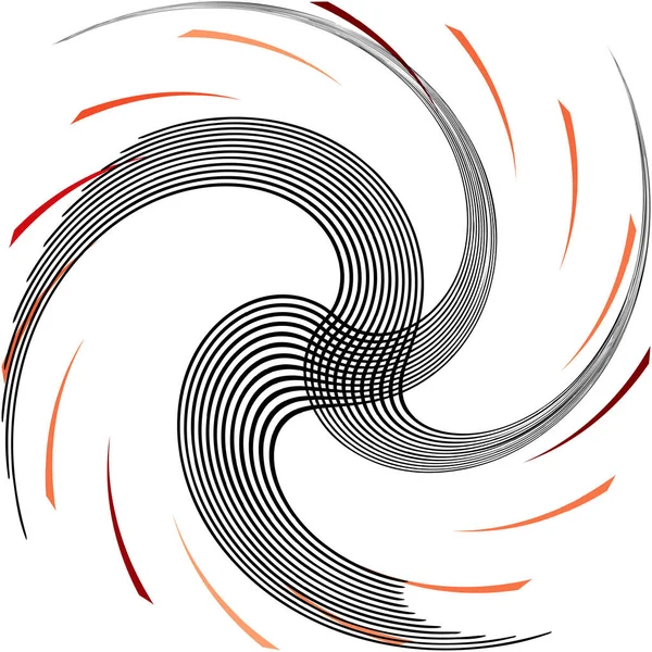 Espiral Abstracta Superpuesta Remolino Vector Giro Voluta Hélice Vértigo Coclear — Vector de stock