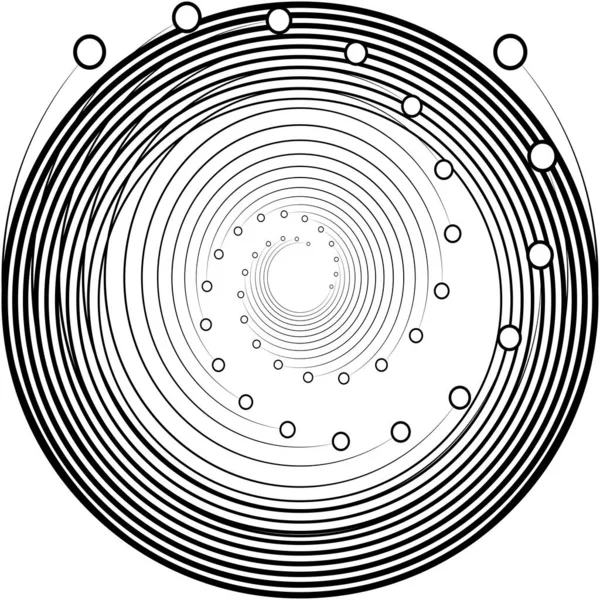 Absztrakt Spirál Örvény Forgó Vektor Volute Helix Cochlearis Vertigo Körkörös — Stock Vector