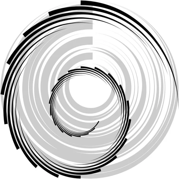 Sovrapposizione Astratta Spirale Vortice Vettore Vortice Voluta Elica Vertigini Cocleari — Vettoriale Stock