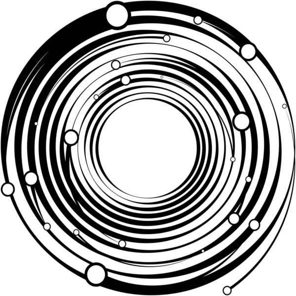 Soyut Sarmal Girdap Dönme Vektörü Örtüşüyor Volute Helix Koklear Vertigo — Stok Vektör