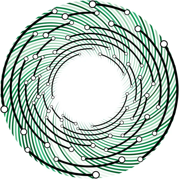 Abstracte Spiraal Draaikolk Wervelvector Voluut Helix Cochleaire Vertigo Cirkelvormig Geometrische — Stockvector