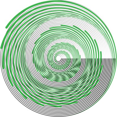 Soyut sarmal, girdap, dönme vektörü örtüşüyor. Volute, helix, koklear vertigo dairesel, geometrik çizim. Soyut çember