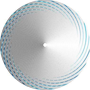 Soyut sarmal, girdap, dönme vektörü örtüşüyor. Volute, helix, koklear vertigo dairesel, geometrik çizim. Soyut çember