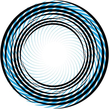 Soyut sarmal, girdap, dönme vektörü örtüşüyor. Volute, helix, koklear vertigo dairesel, geometrik çizim. Soyut çember