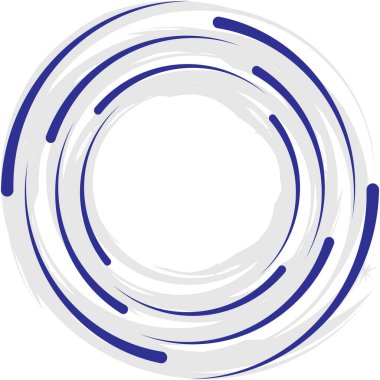 Soyut sarmal, girdap, dönme vektörü örtüşüyor. Volute, helix, koklear vertigo dairesel, geometrik çizim. Soyut çember