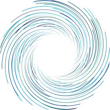 Soyut sarmal, girdap, dönme vektörü örtüşüyor. Volute, helix, koklear vertigo dairesel, geometrik çizim. Soyut çember