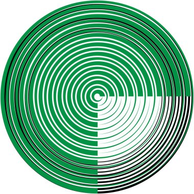 Soyut sarmal, girdap, dönme vektörü örtüşüyor. Volute, helix, koklear vertigo dairesel, geometrik çizim. Soyut çember