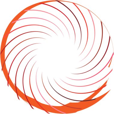 Soyut sarmal, girdap, dönme vektörü örtüşüyor. Volute, helix, koklear vertigo dairesel, geometrik çizim. Soyut çember