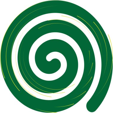 Soyut sarmal, girdap, dönme vektörü örtüşüyor. Volute, helix, koklear vertigo dairesel, geometrik çizim. Soyut çember
