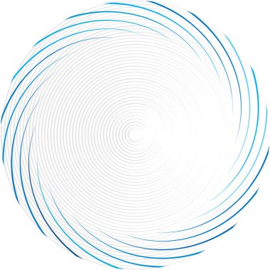 Soyut sarmal, girdap, dönme vektörü örtüşüyor. Volute, helix, koklear vertigo dairesel, geometrik çizim. Soyut çember