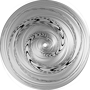 Soyut sarmal, girdap, dönme vektörü örtüşüyor. Volute, helix, koklear vertigo dairesel, geometrik çizim. Soyut çember