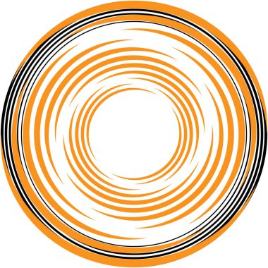 Soyut sarmal, girdap, dönme vektörü örtüşüyor. Volute, helix, koklear vertigo dairesel, geometrik çizim. Soyut çember