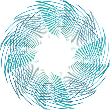 Soyut sarmal, girdap, dönme vektörü örtüşüyor. Volute, helix, koklear vertigo dairesel, geometrik çizim. Soyut çember