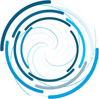 Soyut sarmal, girdap, dönme vektörü örtüşüyor. Volute, helix, koklear vertigo dairesel, geometrik çizim. Soyut çember