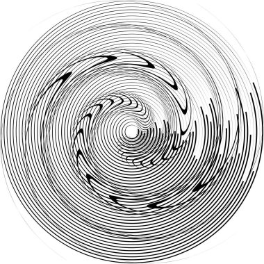 Soyut sarmal, girdap, dönme vektörü örtüşüyor. Volute, helix, koklear vertigo dairesel, geometrik çizim. Soyut çember