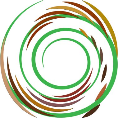 Soyut sarmal, girdap, dönme vektörü örtüşüyor. Volute, helix, koklear vertigo dairesel, geometrik çizim. Soyut çember