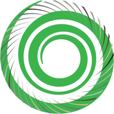 Soyut sarmal, girdap, dönme vektörü örtüşüyor. Volute, helix, koklear vertigo dairesel, geometrik çizim. Soyut çember