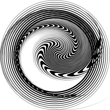 Soyut sarmal, girdap, dönme vektörü örtüşüyor. Volute, helix, koklear vertigo dairesel, geometrik çizim. Soyut çember
